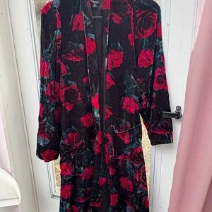 Torrid Rose Velvet Jacket